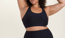 Load image into Gallery viewer, CURVY  Jacquard Leopard Textured Sports Bra
