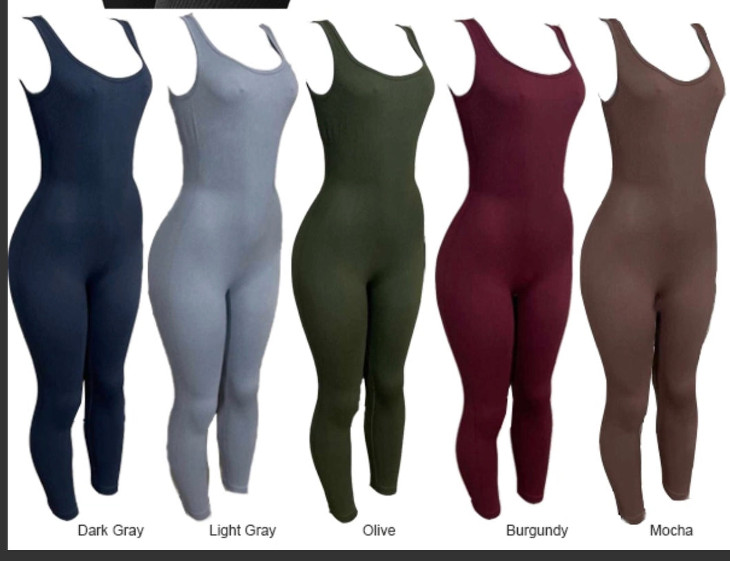 Cassie Seamless Ribbed Fitted Jumpsuit