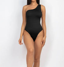 Load image into Gallery viewer, Get My Good Side  One Shoulder Bodysuit
