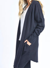 Load image into Gallery viewer, Open Front Longline Hoodie Cardigan
